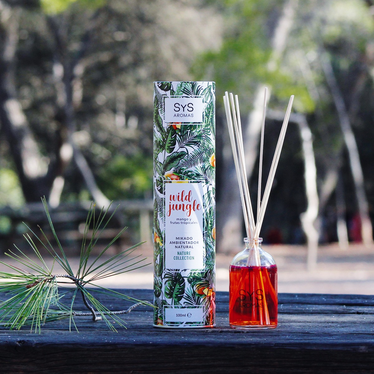 Laboratorio SyS Lufterfrischer Mikado Mango – 220 Ml, Mit Rattanstäbchen, Hält Bis 12 Wochen