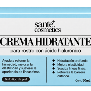 Crema Hidratante para rostro con Ácido Hialurónico 50 ml - Santecosmetics